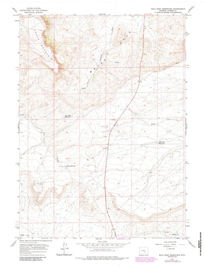 United States Geological Survey Wild Irish Reservoir, WY (1960, 24000-Scale) digital map