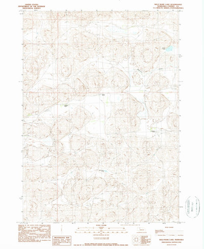 United States Geological Survey Wild Mare Lake, NE (1990, 24000-Scale) digital map