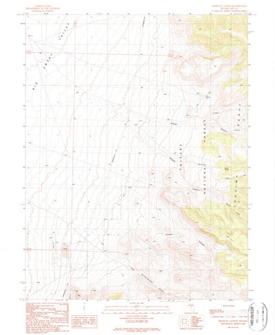 United States Geological Survey Wildcat Canyon, NV (1989, 24000-Scale) digital map
