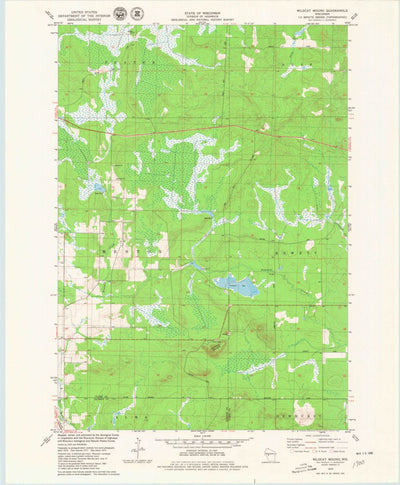 United States Geological Survey Wildcat Mound, WI (1979, 24000-Scale) digital map