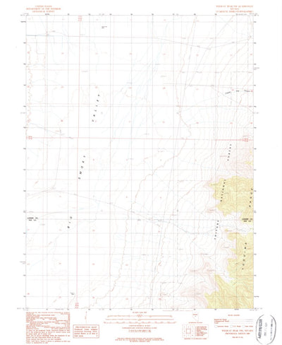 United States Geological Survey Wildcat Peak NW, NV (1989, 24000-Scale) digital map
