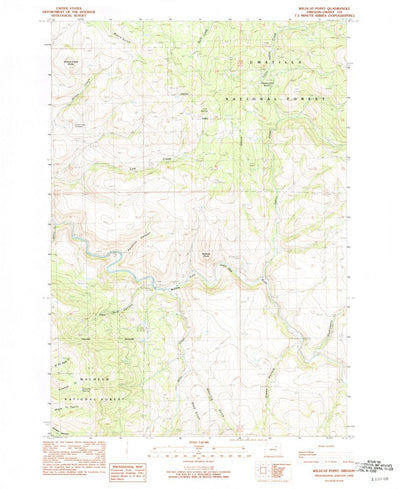 United States Geological Survey Wildcat Point, OR (1990, 24000-Scale) digital map