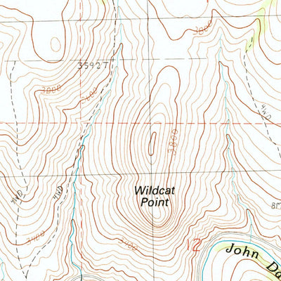United States Geological Survey Wildcat Point, OR (1990, 24000-Scale) digital map