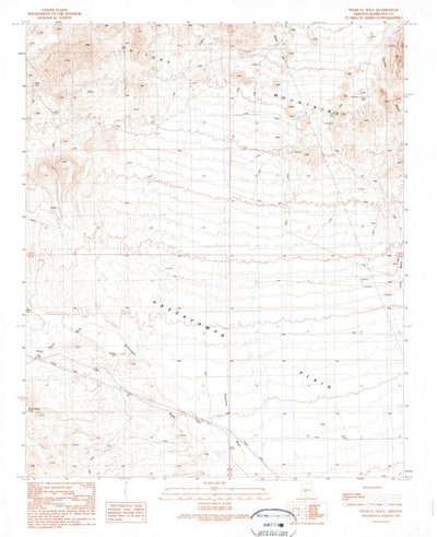 United States Geological Survey Wildcat Well, AZ (1990, 24000-Scale) digital map