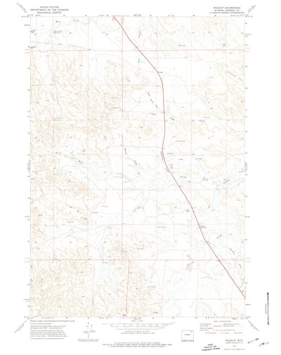 United States Geological Survey Wildcat, WY (1971, 24000-Scale) digital map