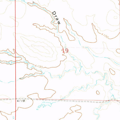 United States Geological Survey Wildcat, WY (1971, 24000-Scale) digital map