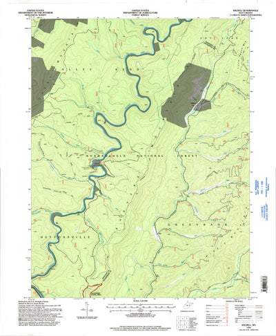 United States Geological Survey Wildell, WV (1995, 24000-Scale) digital map