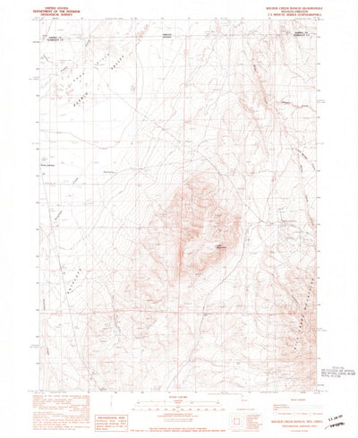 United States Geological Survey Wilder Creek Ranch, NV-OR (1990, 24000-Scale) digital map