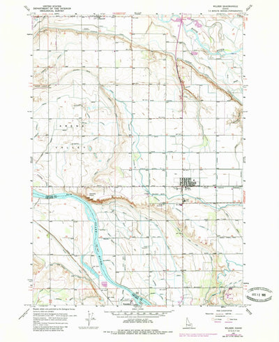United States Geological Survey Wilder, ID (1957, 24000-Scale) digital map