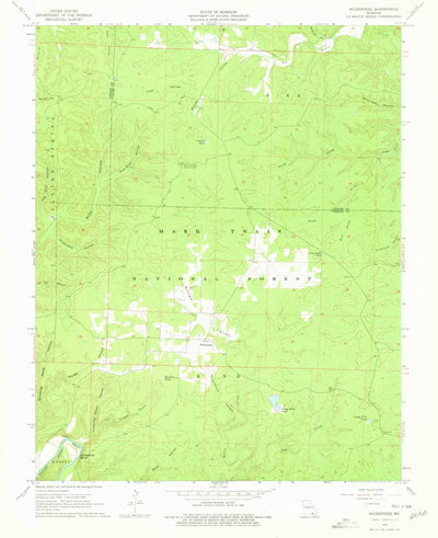 United States Geological Survey Wilderness, MO (1968, 24000-Scale) digital map