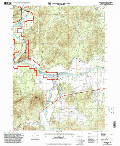 United States Geological Survey Wilderville, OR (1996, 24000-Scale) digital map