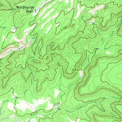 United States Geological Survey Wildhorse Mesa, NM (1966, 24000-Scale) digital map