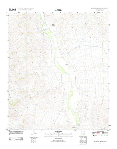 United States Geological Survey Wildhorse Mountain, AZ (2011, 24000-Scale) digital map