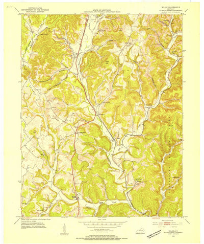 United States Geological Survey Wildie, KY (1953, 24000-Scale) digital map
