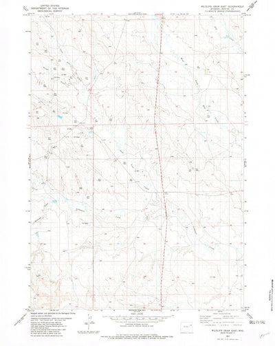 United States Geological Survey Wildlife Draw East, WY (1982, 24000-Scale) digital map