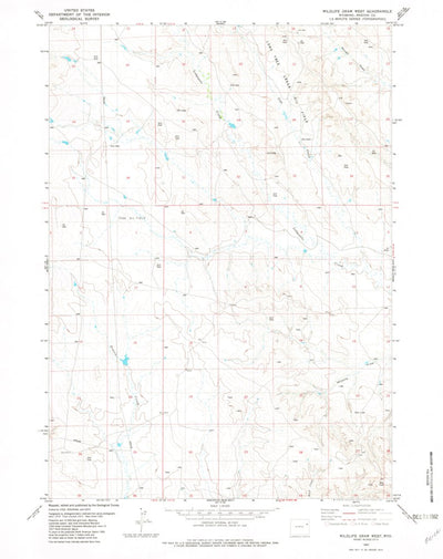 United States Geological Survey Wildlife Draw West, WY (1982, 24000-Scale) digital map