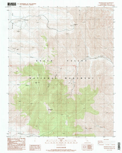 United States Geological Survey Wildrose Peak, CA (1988, 24000-Scale) digital map