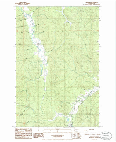United States Geological Survey Wildwood, WA (1986, 24000-Scale) digital map
