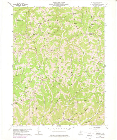 United States Geological Survey Wileyville, WV (1960, 24000-Scale) digital map