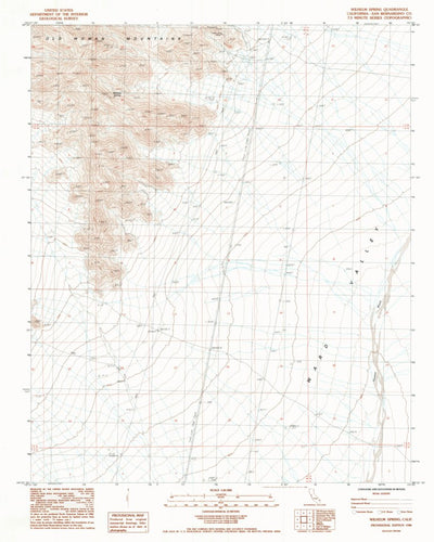 United States Geological Survey Wilhelm Spring, CA (1985, 24000-Scale) digital map
