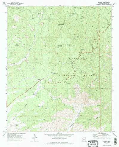 United States Geological Survey Wilhoit, AZ (1969, 24000-Scale) digital map