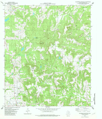 United States Geological Survey Wilkerson Mountain, TX (1982, 24000-Scale) digital map
