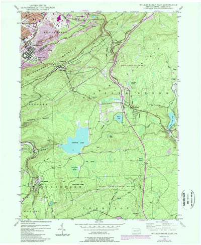 United States Geological Survey Wilkes-Barre East, PA (1947, 24000-Scale) digital map