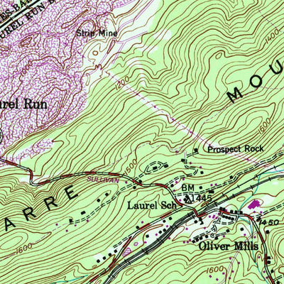 United States Geological Survey Wilkes-Barre East, PA (1947, 24000-Scale) digital map