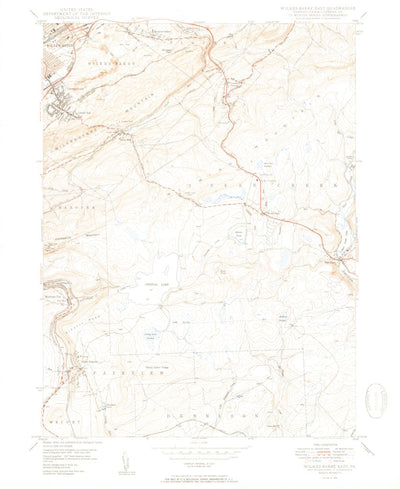 United States Geological Survey Wilkes-Barre East, PA (1950, 24000-Scale) digital map