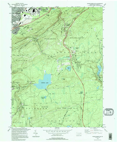 United States Geological Survey Wilkes-Barre East, PA (1994, 24000-Scale) digital map