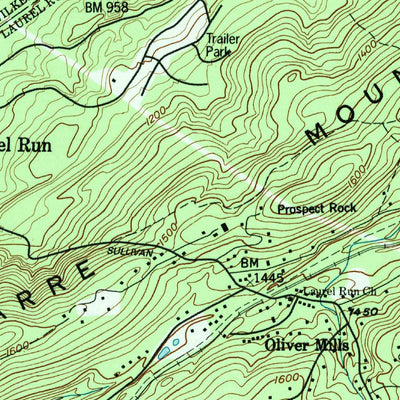 United States Geological Survey Wilkes-Barre East, PA (1994, 24000-Scale) digital map