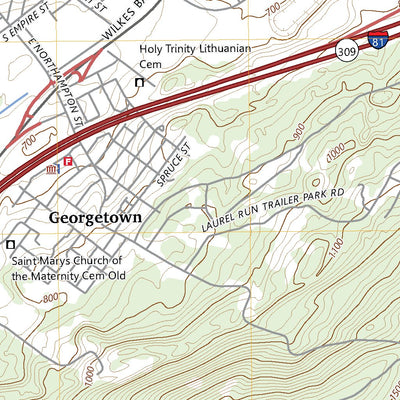 United States Geological Survey Wilkes-Barre East, PA (2023, 24000-Scale) digital map