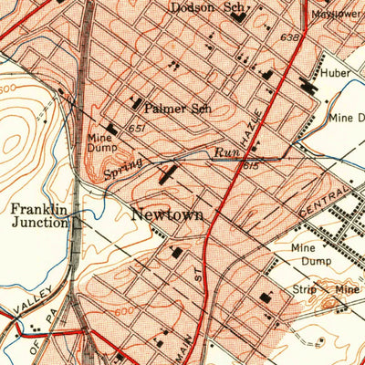 United States Geological Survey Wilkes-Barre West, PA (1950, 24000-Scale) digital map