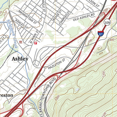 United States Geological Survey Wilkes-Barre West, PA (2023, 24000-Scale) digital map