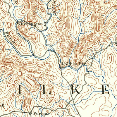 United States Geological Survey Wilkesboro, NC (1889, 125000-Scale) digital map