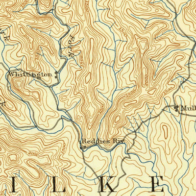 United States Geological Survey Wilkesboro, NC (1891, 125000-Scale) digital map