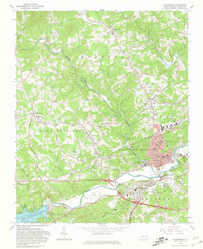 United States Geological Survey Wilkesboro, NC (1966, 24000-Scale) digital map