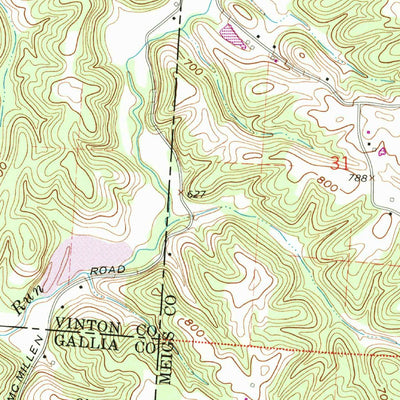United States Geological Survey Wilkesville, OH (1961, 24000-Scale) digital map