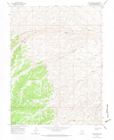 United States Geological Survey Wilkin Ridge, UT (1965, 24000-Scale) digital map