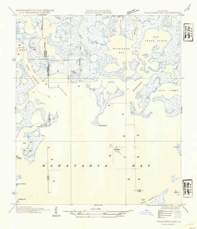 United States Geological Survey Wilkinson Bay, LA (1935, 31680-Scale) digital map