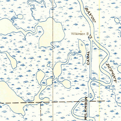 United States Geological Survey Wilkinson Bay, LA (1935, 31680-Scale) digital map