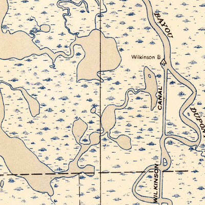 United States Geological Survey Wilkinson Bay, LA (1947, 31680-Scale) digital map