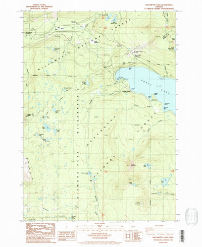 United States Geological Survey Willamette Pass, OR (1986, 24000-Scale) digital map