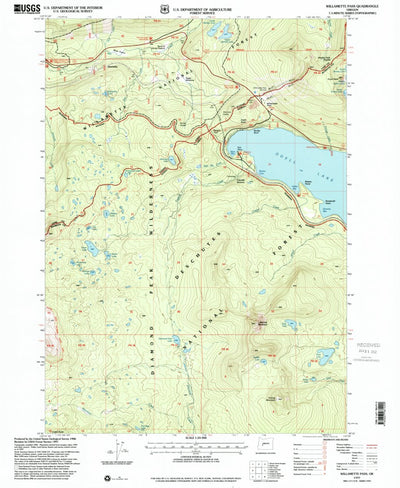 United States Geological Survey Willamette Pass, OR (1997, 24000-Scale) digital map