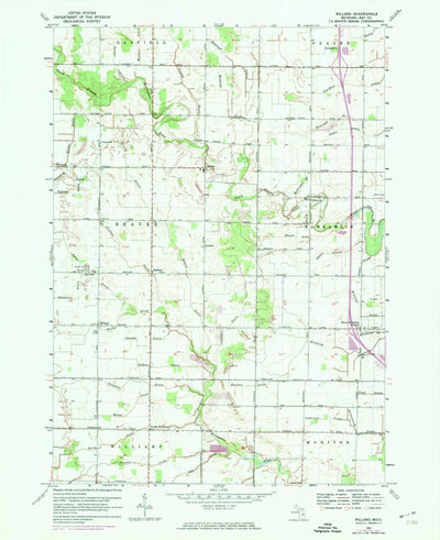 United States Geological Survey Willard, MI (1962, 24000-Scale) digital map