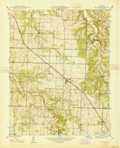 United States Geological Survey Willard, MO (1948, 24000-Scale) digital map