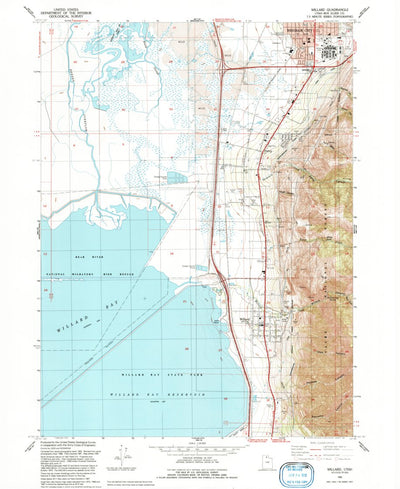United States Geological Survey Willard, UT (1992, 24000-Scale) digital map