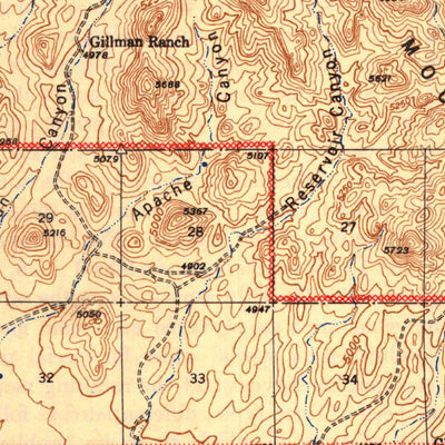 United States Geological Survey Willcox, AZ (1943, 62500-Scale) digital map