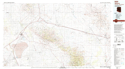 United States Geological Survey Willcox, AZ-NM (1994, 100000-Scale) digital map