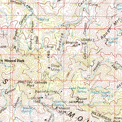 United States Geological Survey Willcox, AZ-NM (1994, 100000-Scale) digital map